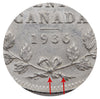 1936 Bar Canada 10-cent Almost Uncirculated (AU50) $