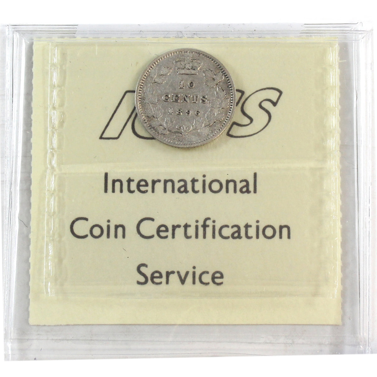 1896 Obv. 6 Canada 10-cents ICCS Certified VF20