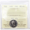 1985 Canada 10-cents ICCS Certified MS-66