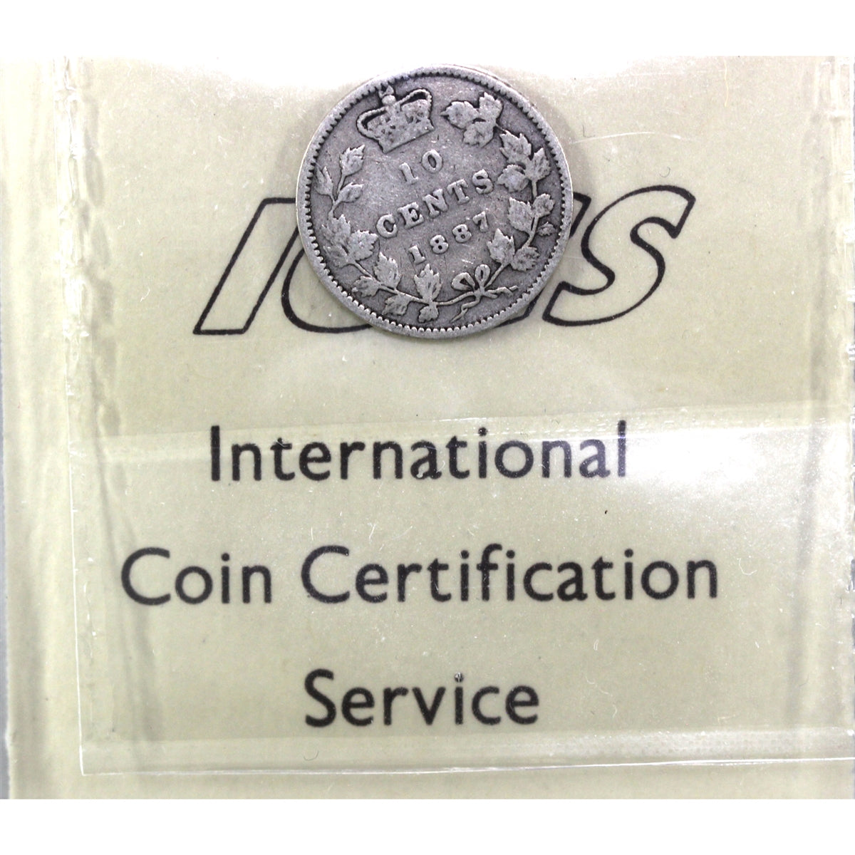 1887 Canada 10-cents ICCS Certified VG8