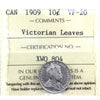 1909 Victorian Leaves Canada 10-cents ICCS Certified VF20