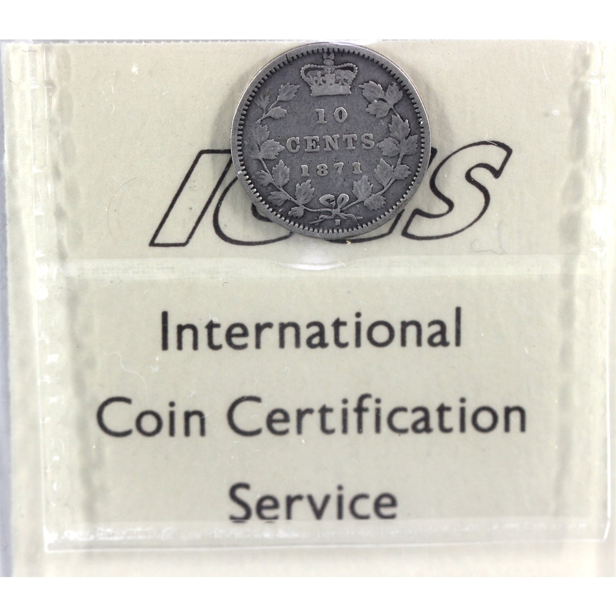 1871H Canada 10-cents ICCS Certfied VG10