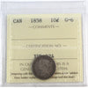 1858 Canada 10-cents ICCS Certified G6