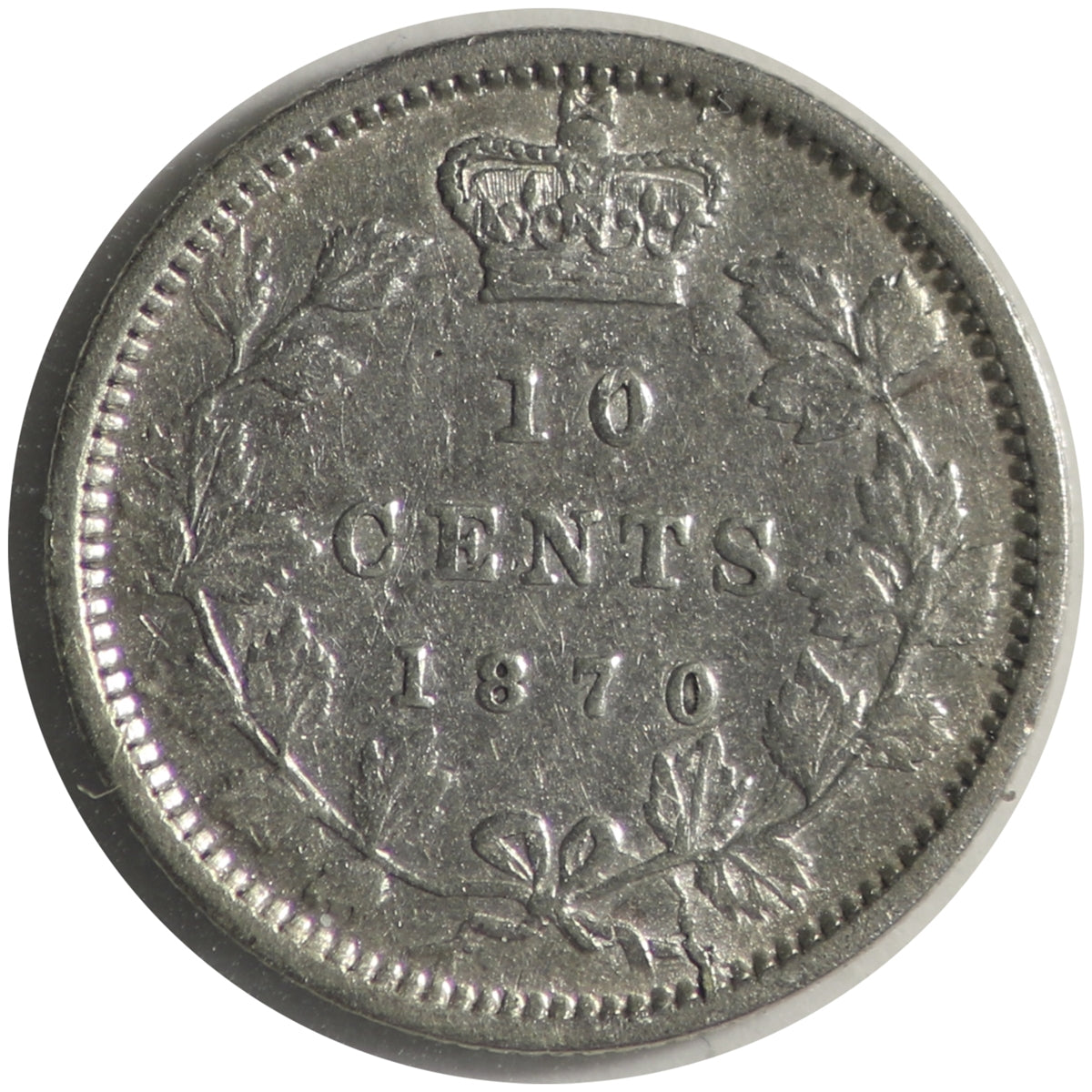 1870 Narrow 0 Canada 10-cents ICCS Certified F15