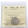 1883H Canada 10-cents ICCS Certified VF20