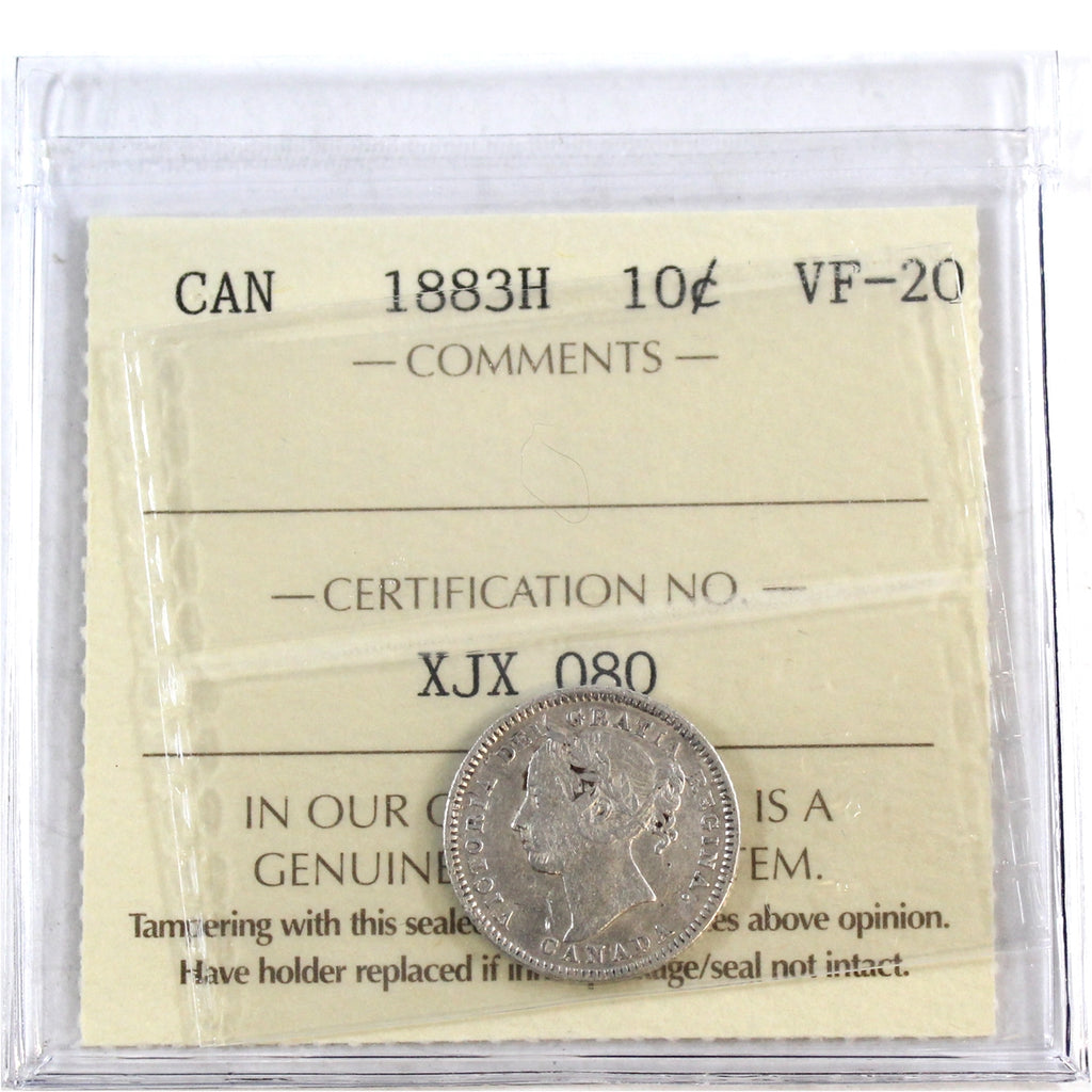 1883H Canada 10-cents ICCS Certified VF20