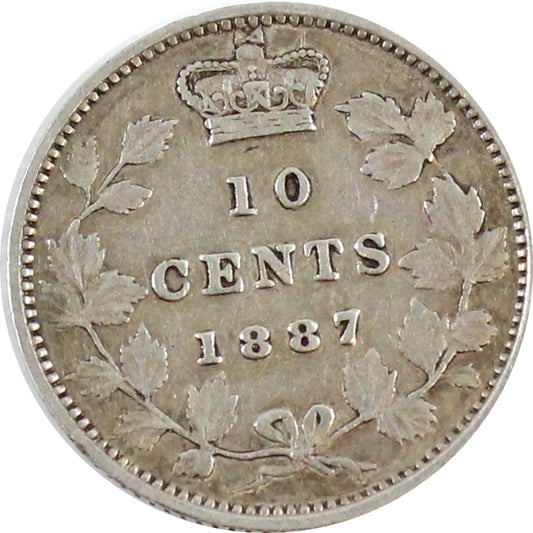 1887 Canada 10-cents VF-EF (VF30) $