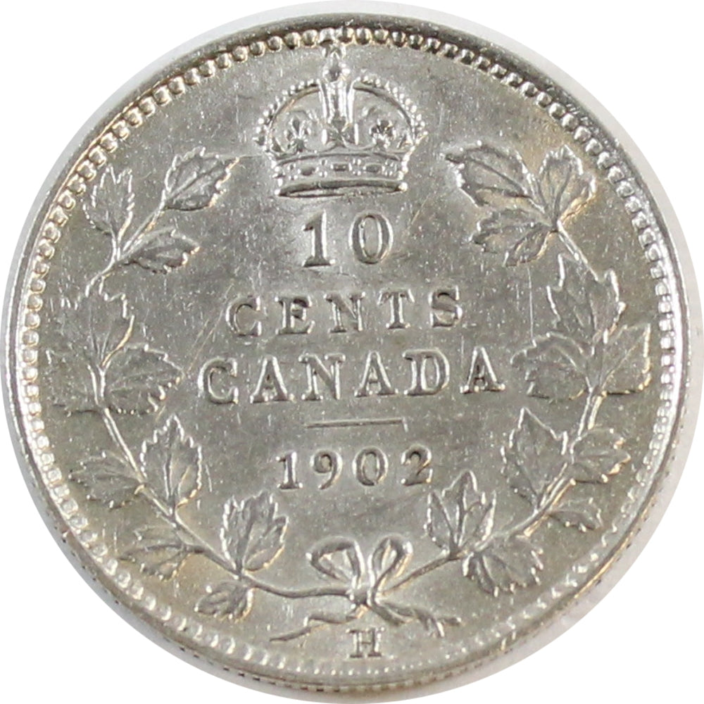 1902H Canada 10-cents Almost Uncirculated (AU50) $