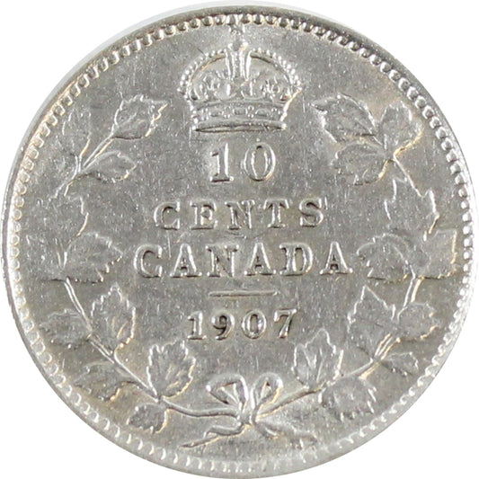 1907 Canada 10-cents EF-AU (EF45) $