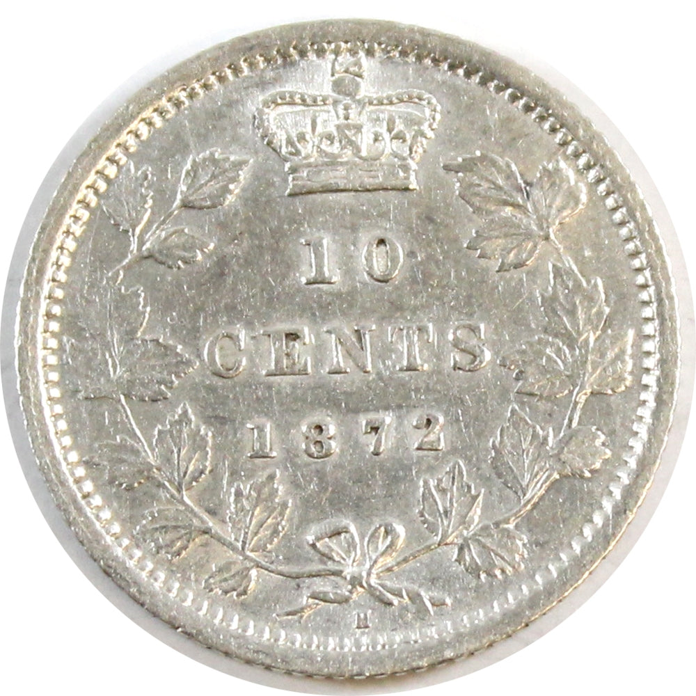 1872H Canada 10-cents Extra Fine (EF40) $