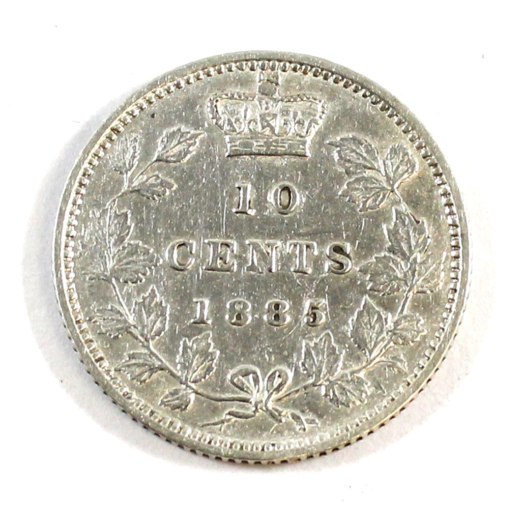 1885 Obv. 4 Canada 10-cents Extra Fine (EF40) $