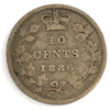 1886 Large Pointed 6 Obv. 5 Canada 10-cents VG-F (VG10) $