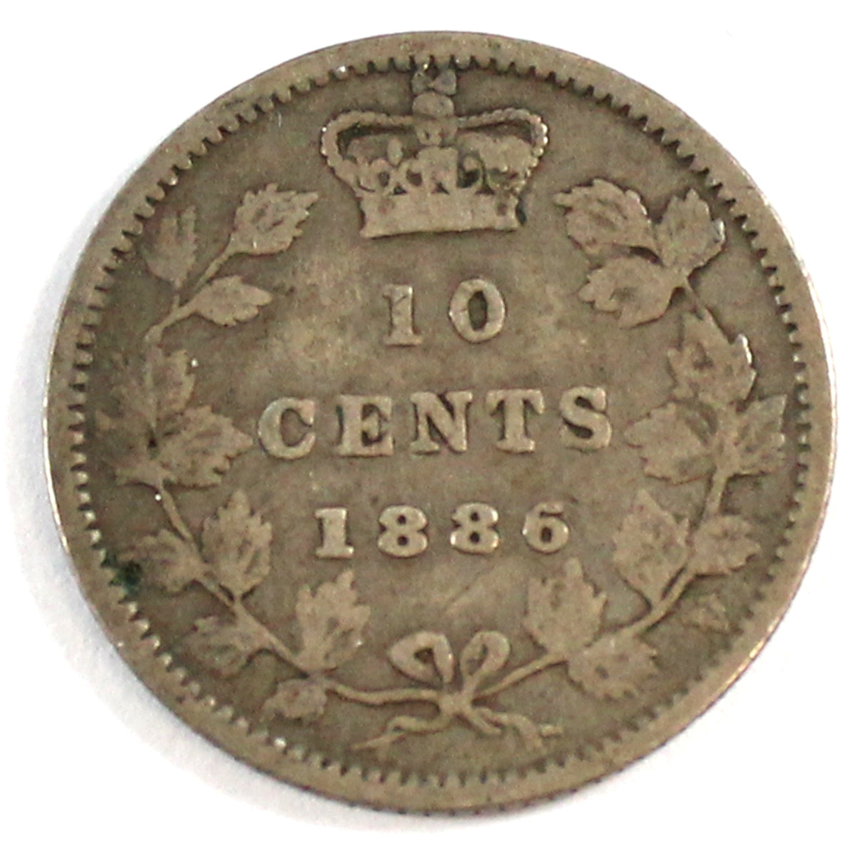 1886 Large Pointed 6 Obv. 5 Canada 10-cents VG-F (VG10) $