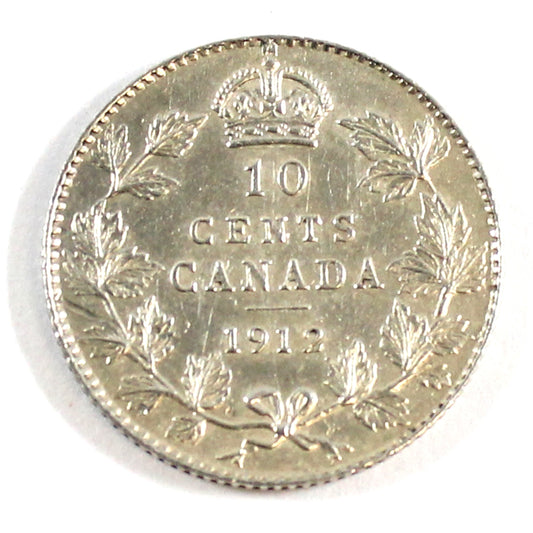 1912 Canada 10-cents EF-AU (EF45) $