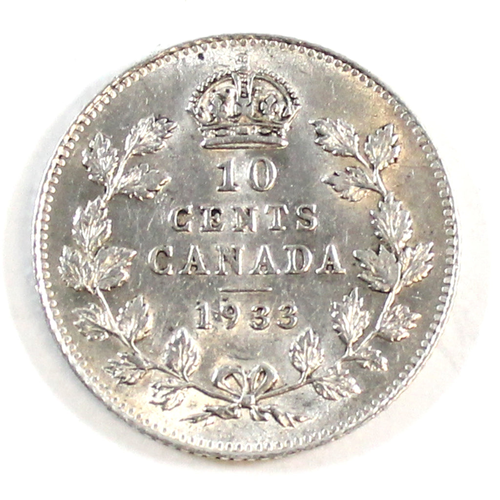 1933 Canada 10-cents EF-AU (EF45) $