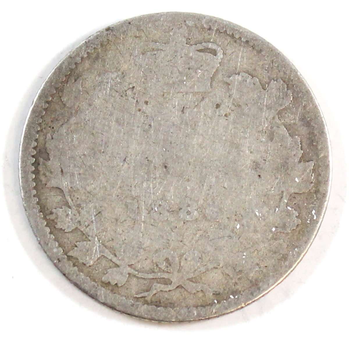 1886 Small 6 Obv. 5  Canada 10-cents Filler