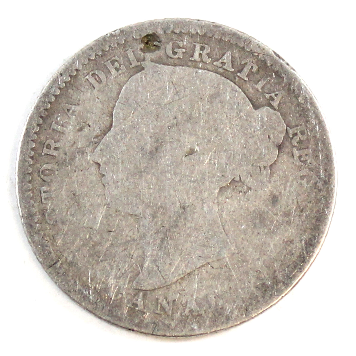1886 Small 6 Obv. 5  Canada 10-cents Filler
