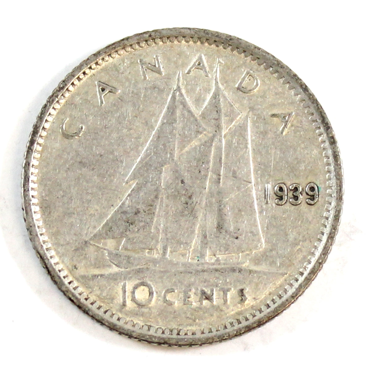 1939 Re-Engraved Canada 10-cents F-VF (F15)