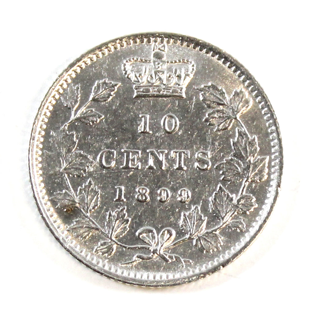 1899 Large 9's Canada 10-cents EF-AU (EF45) $
