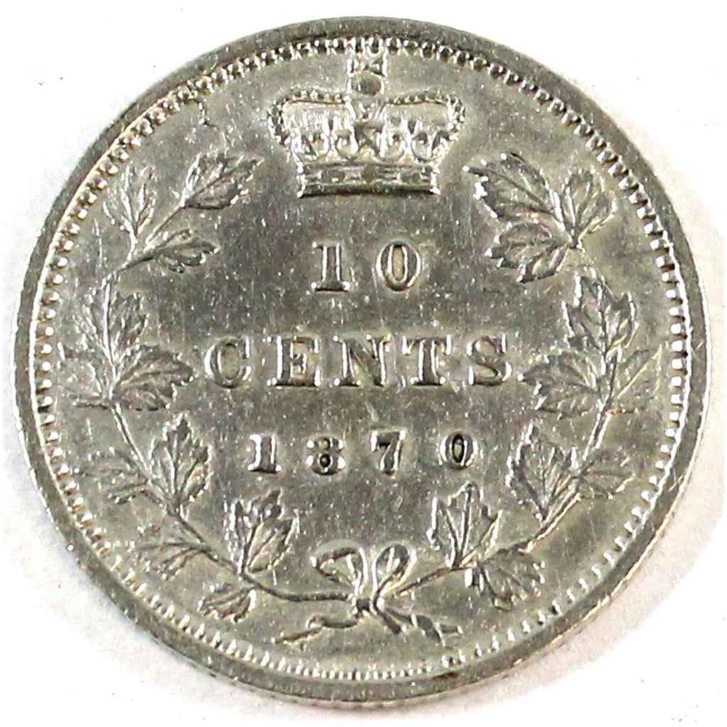 1870 Wide 0 Canada 10-cents Extra Fine (EF40) $