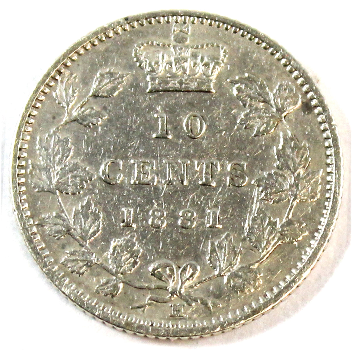 1881H Obv. 2 Canada 10-cents VF-EF (VF30) $