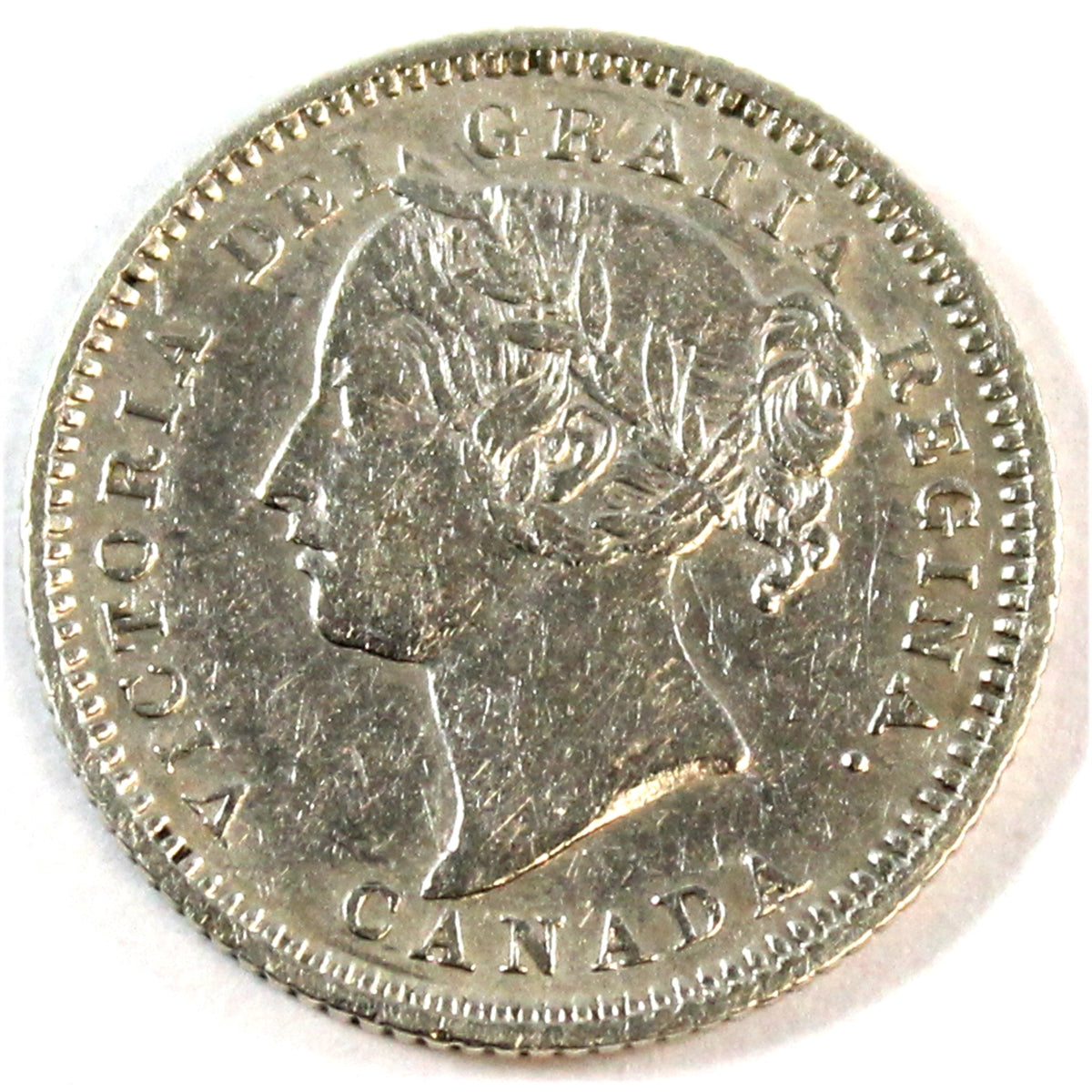 1881H Obv. 2 Canada 10-cents VF-EF (VF30) $