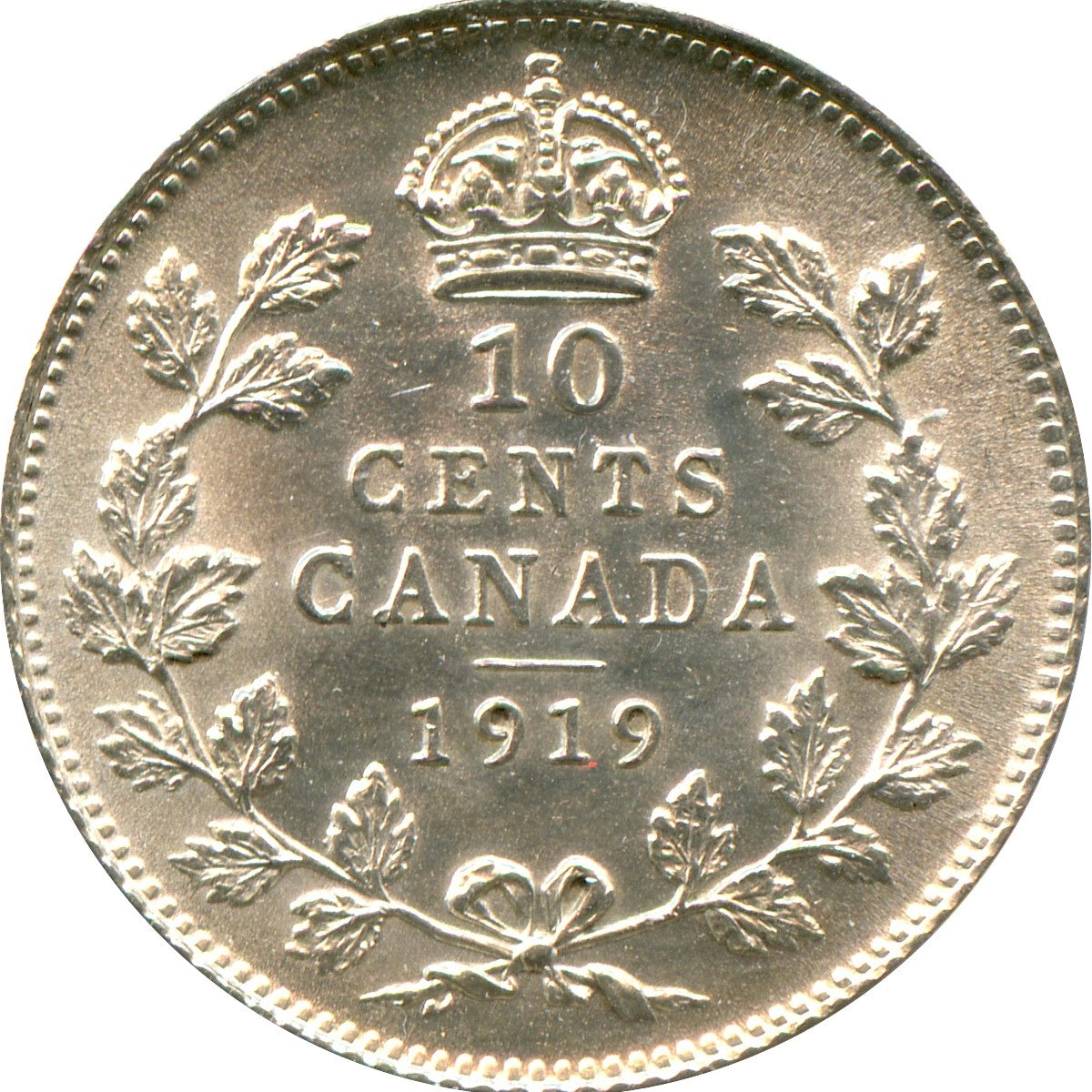 1919 Canada 10-cents UNC + (MS62) $