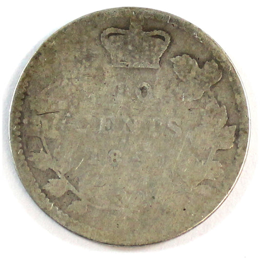 1893 Flat Top 3 Obv.6 Canada 10-cents About Good (AG3)