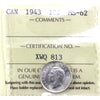 1943 Canada 10-cents ICCS Certified MS62