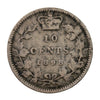 1898 Obv. 5 Canada 10-cents Very Good (VG-8) $