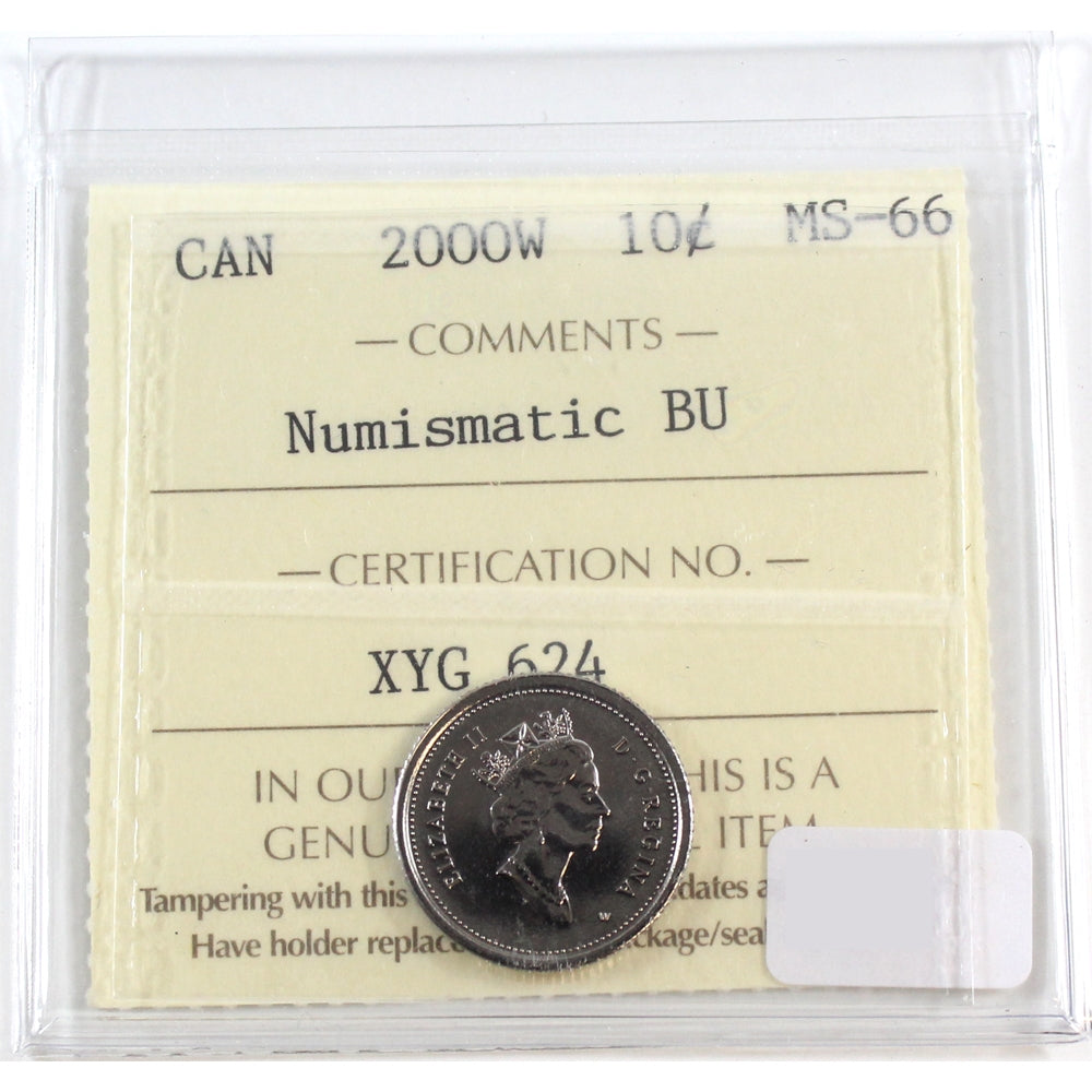 2000W Canada 10-cents ICCS Certified MS66 NBU