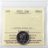 2021 Canada 10-cents ICCS Certified MS65