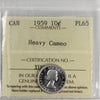 1959 Canada 10-cents ICCS Certified PL65 Heavy Cameo