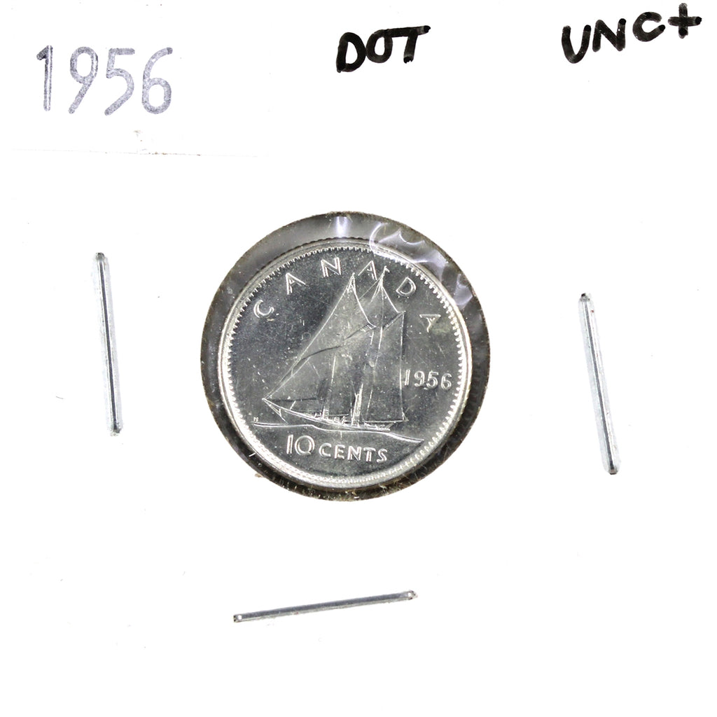 1956 Dot Canada 10-cents UNC+ (MS62)
