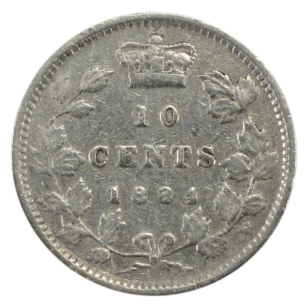 1884 Canada 10-cents Fine (F12) $