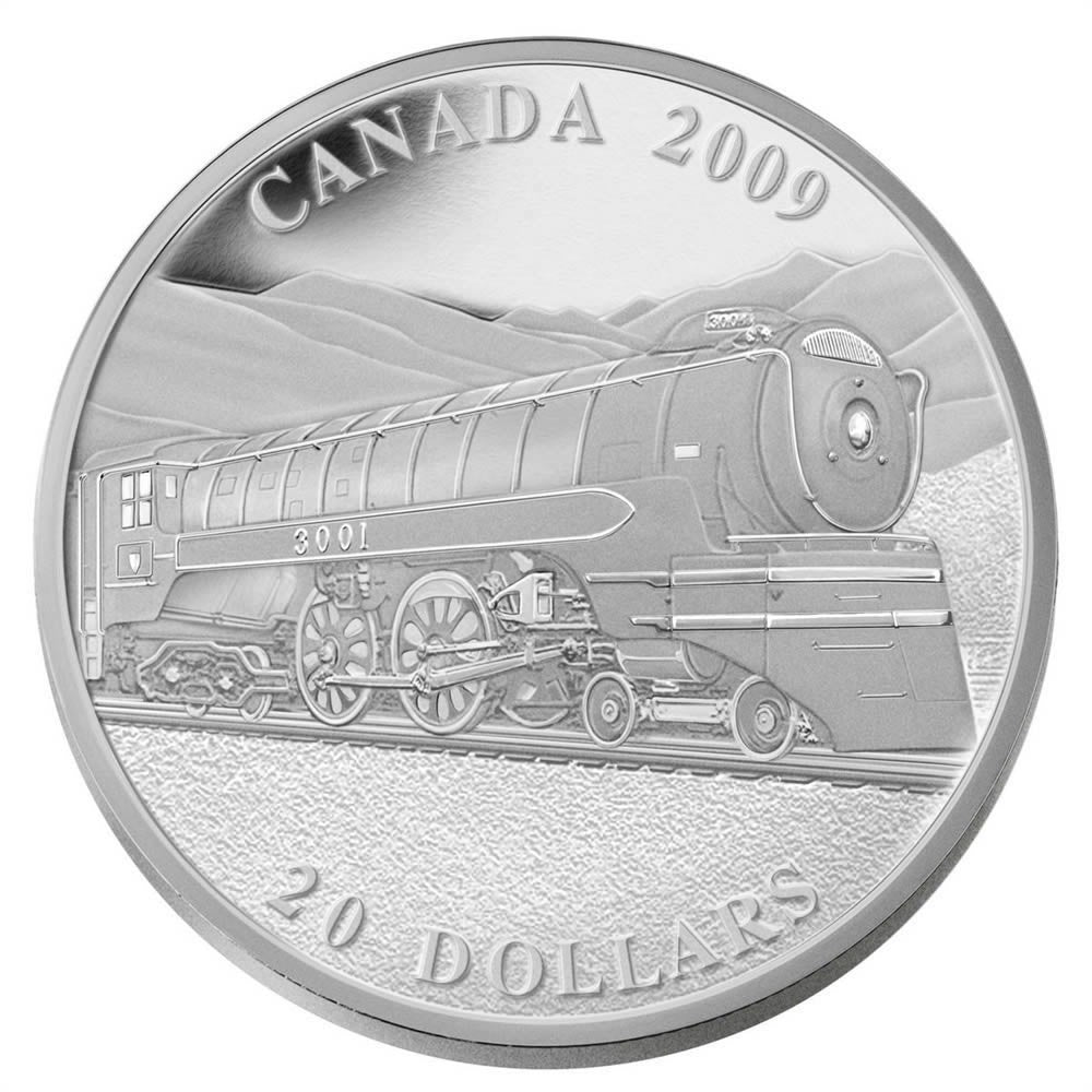 2009 $20 Great Canadian Locomotives - Jubilee Fine Silver (No Tax)