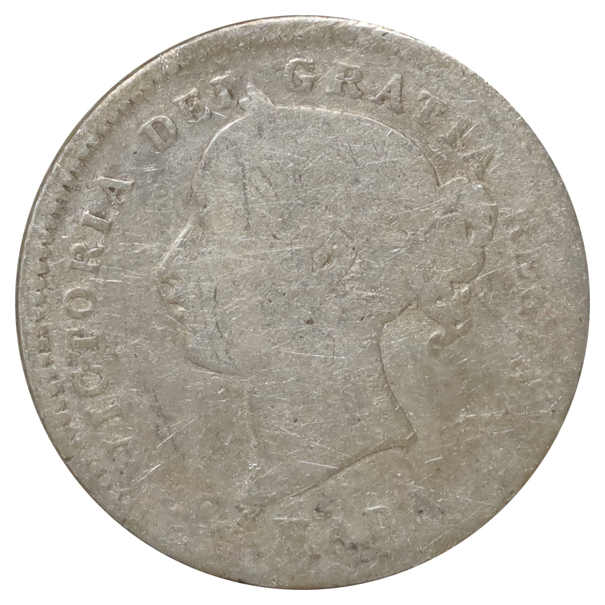1871H Canada 10-cents About Good (AG3)