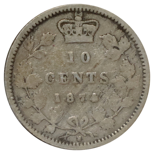 1874H Canada 10-cents G-VG (G6)