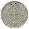 1880H Obv. 2 Canada 10-cents Very Good (VG8)