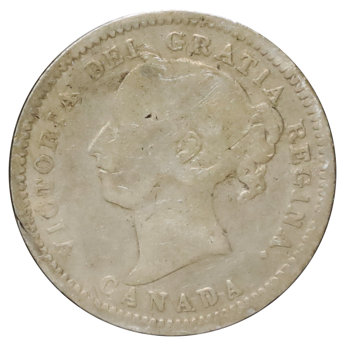 1881H Obv. 2 Canada 10-cents G-VG (G6)