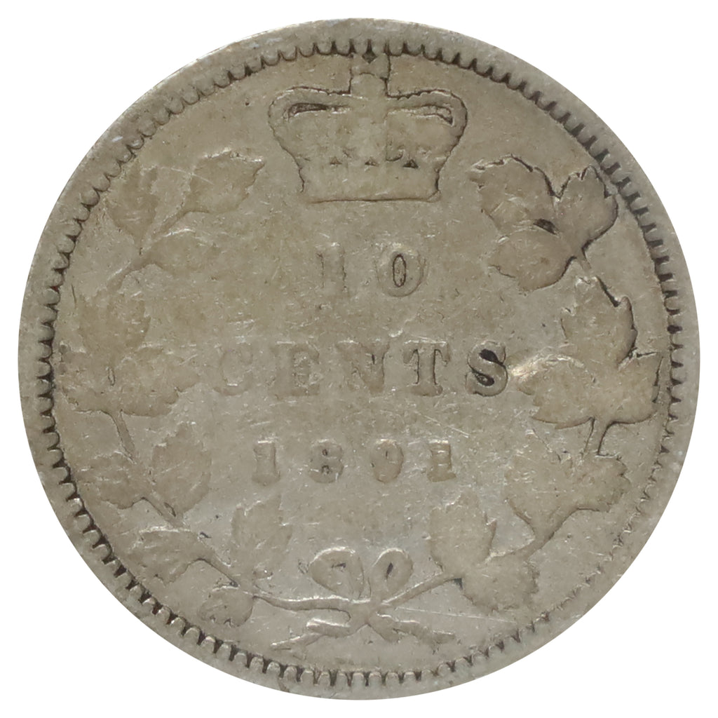 1891 21 Leaves Canada 10-cents Good (G4)