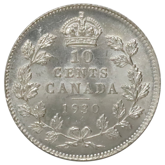 1930 Canada 10-cents Brilliant Uncirculated (MS63) $