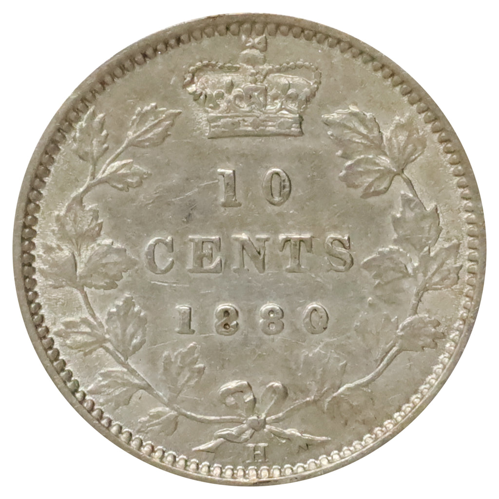 1880H Obv. 2 Canada 10-cents EF-AU (EF45) $