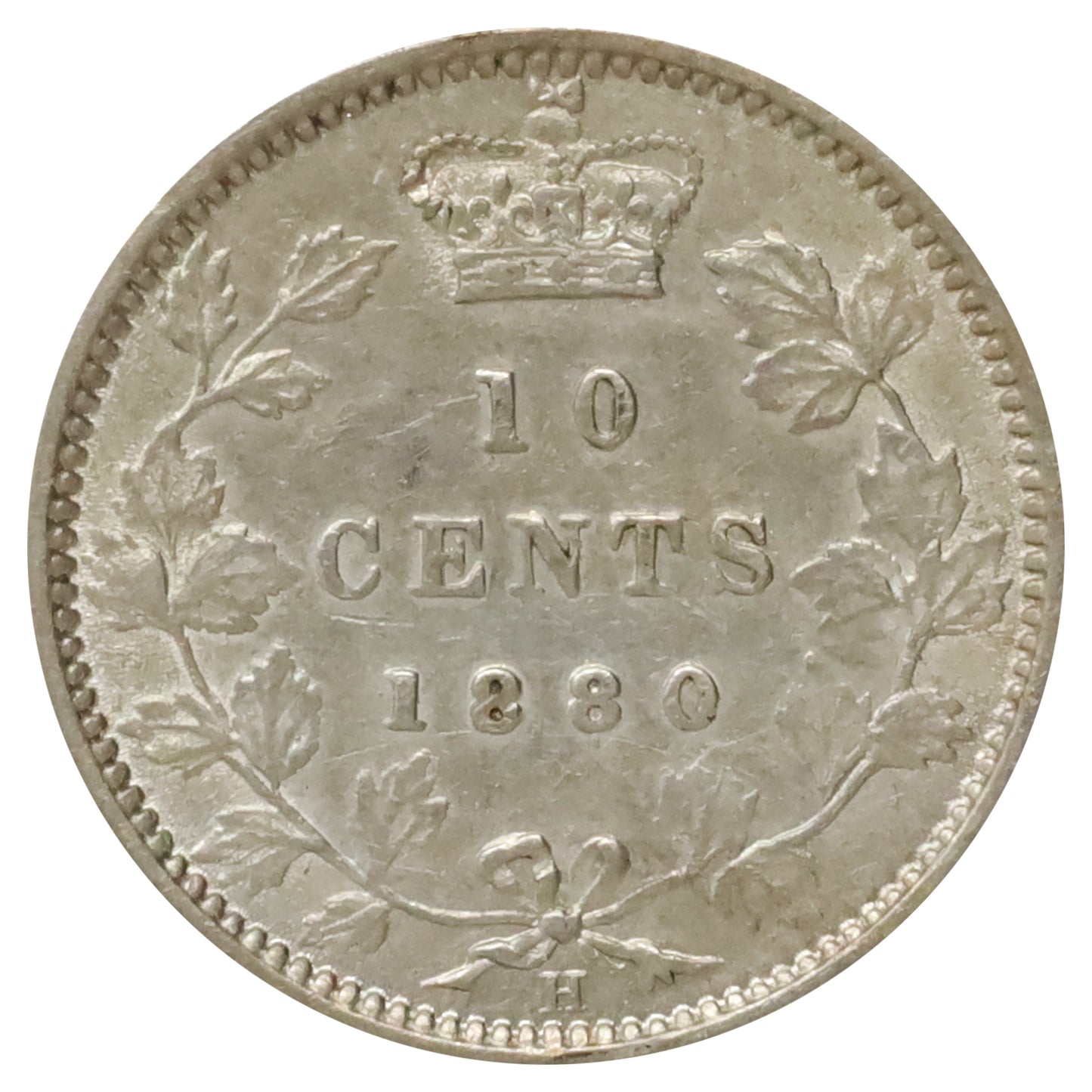 1880H Obv. 2 Canada 10-cents EF-AU (EF45) $