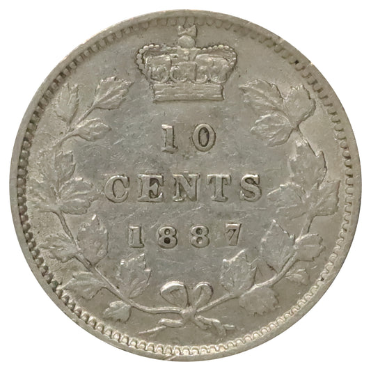 1887 Canada 10-cents EF-AU (EF45) $