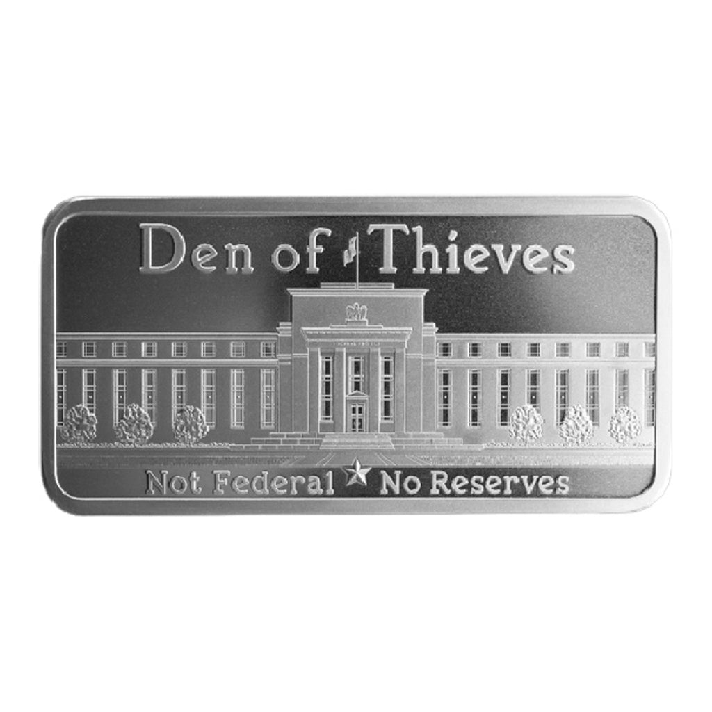Silver Shield Den of Thieves 10oz .999 Fine Silver Bar (No Tax) Scuffs/White Tone Spots