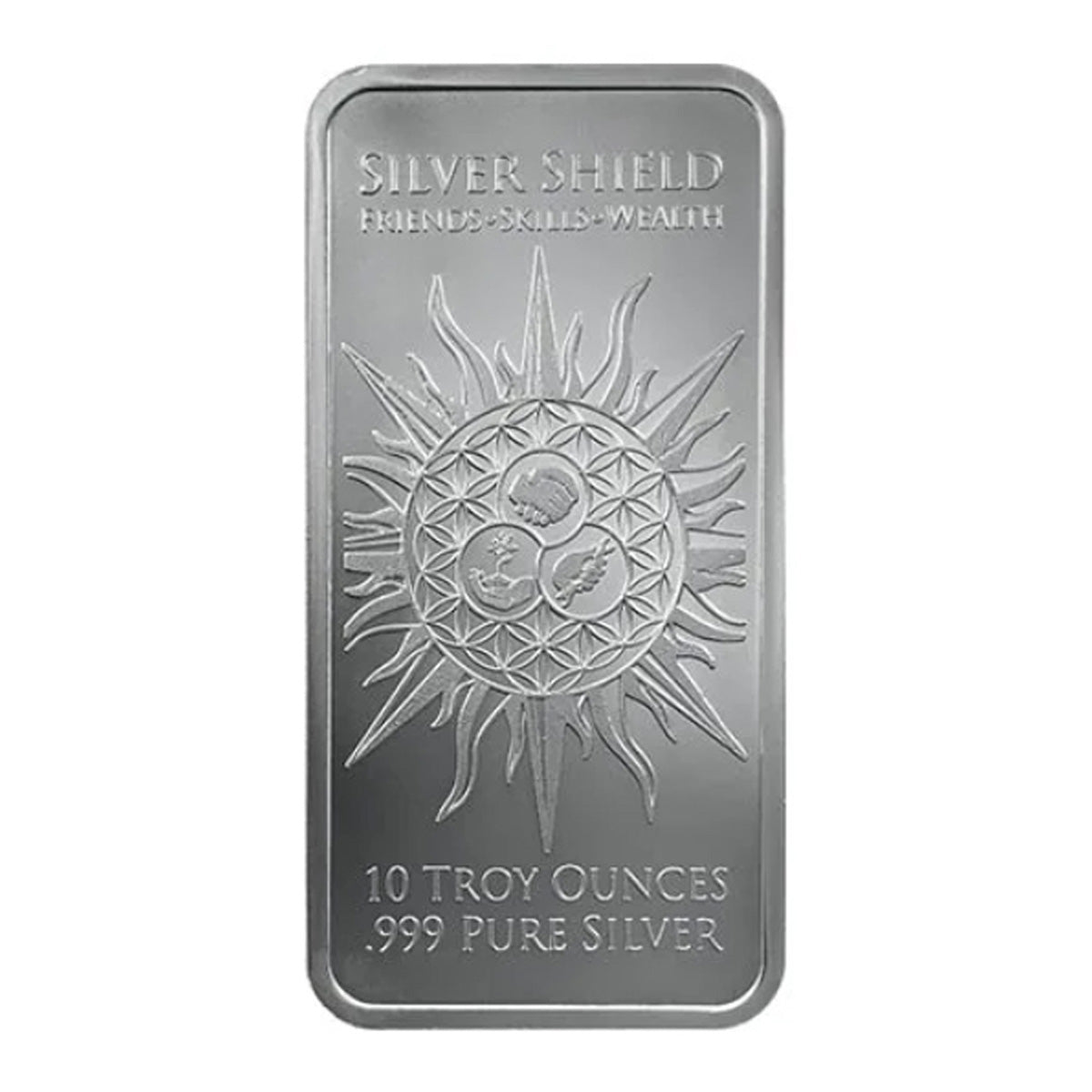 Silver Shield Den of Thieves 10oz .999 Fine Silver Bar (No Tax) Scuffs/White Tone Spots