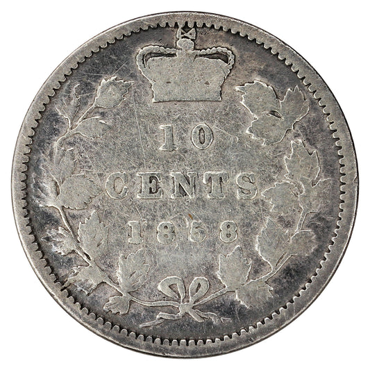1858 Canada 10-cents Good (G4)
