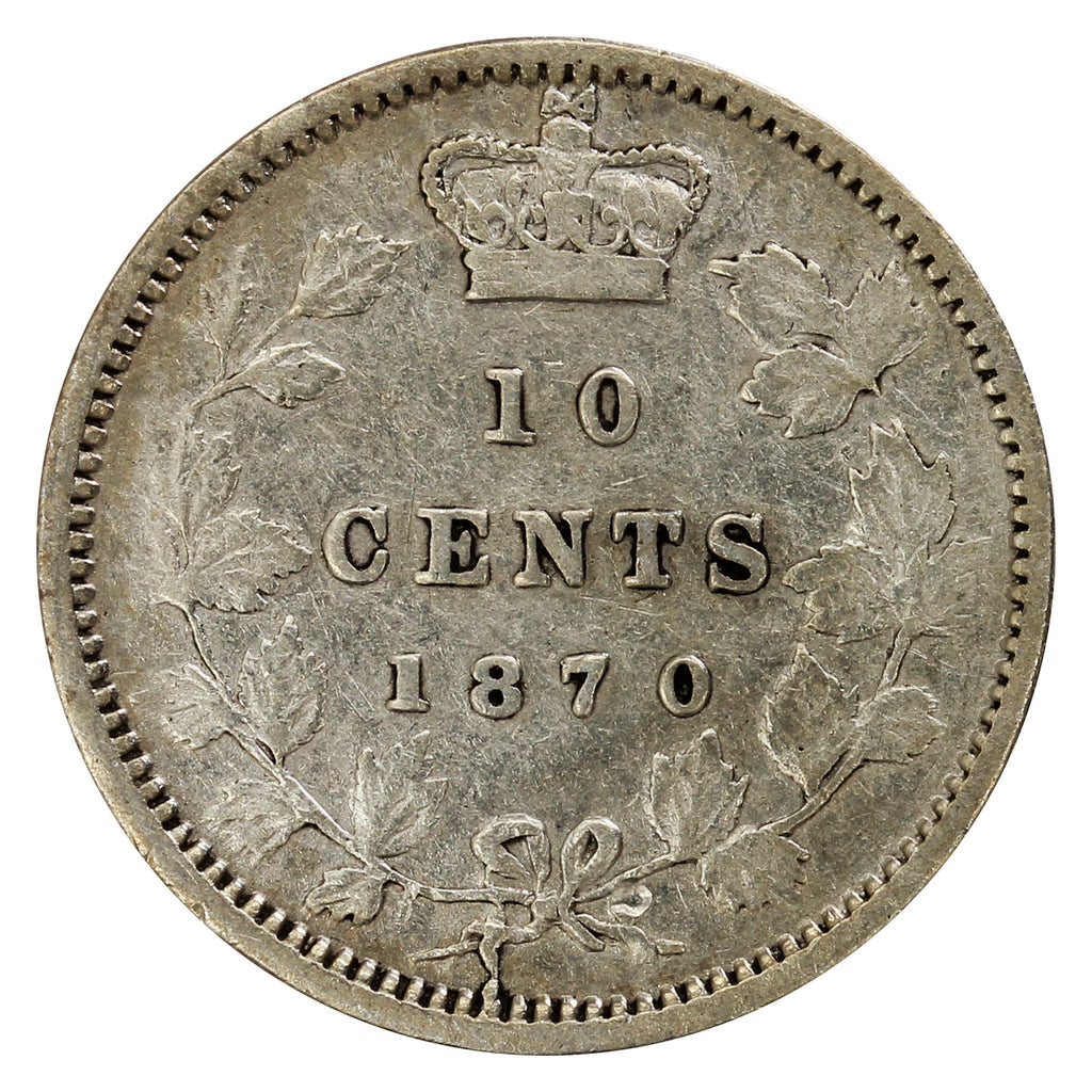 1870 Wide 0 Canada 10-cents VG-F (VG10) $