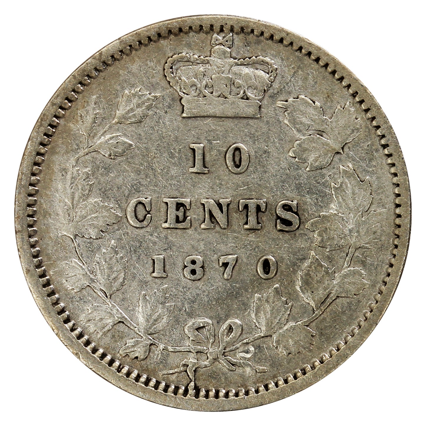 1870 Wide 0 Canada 10-cents VG-F (VG10) $